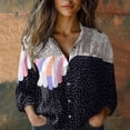 thumbnail image 1 of Texiao Women Cotton Shirt Printed Fashion Button Down Shirts Casual Tops Long Sleeve Blouse, 1 of 3