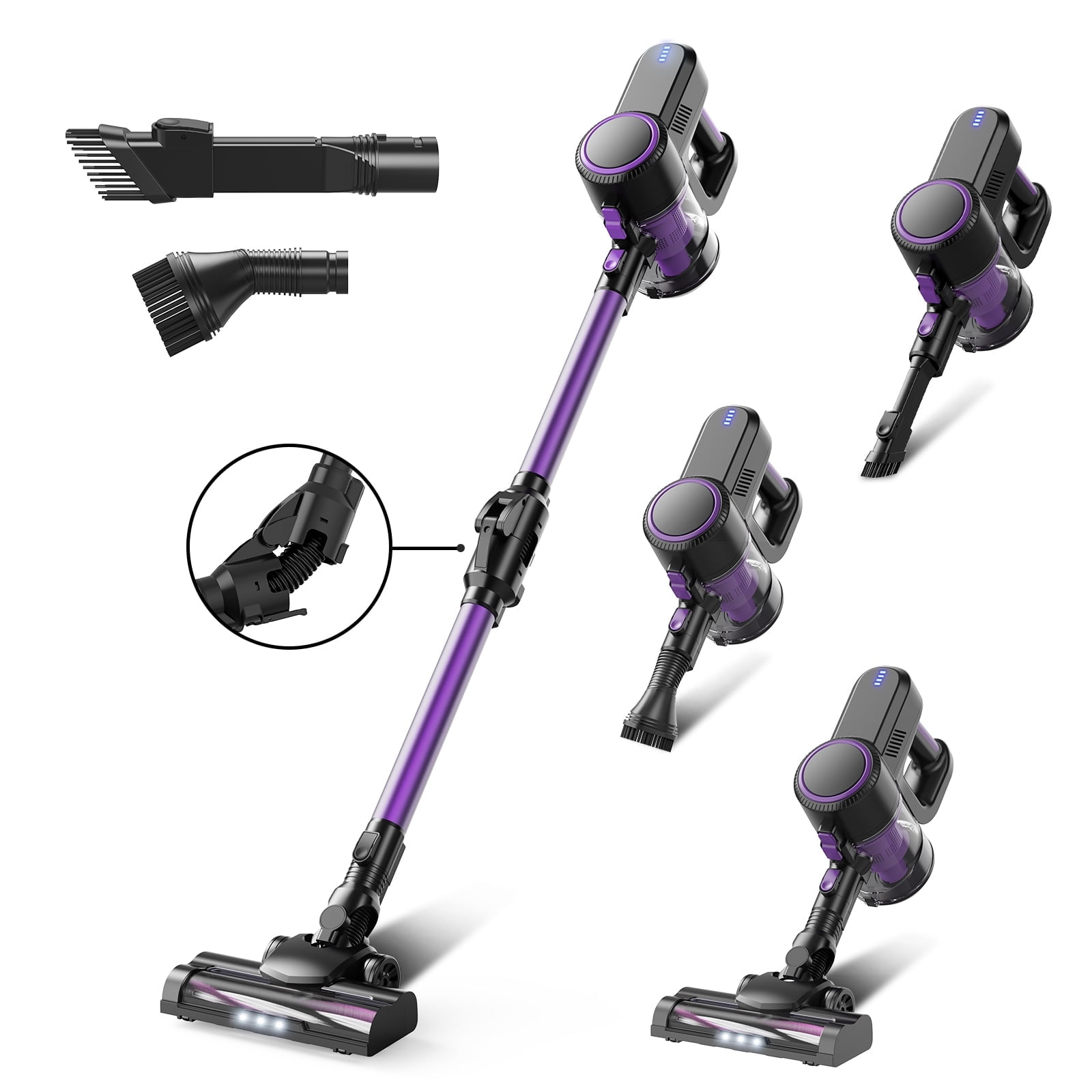 Texous Brushless Cordless Vacuum Cleaner Lightweight Bendable for Carpet Hard Floor Pet Hair House Cleaning P8od Floor Carpet Pet Hair