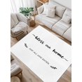 thumbnail image 1 of Text Bless Area Rug for Bedroom 4x6 Ft Our Home and Who Enter White Backdrop Super Soft fuzzy Throw Rug Non-Slip Fluffy Plush Indoor Floor Carpet for Living Room Nursery Home Decor, 1 of 8