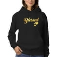 thumbnail image 1 of Text Blessed Hoodie Women -GoatDeals Designs, Female Medium, 1 of 4
