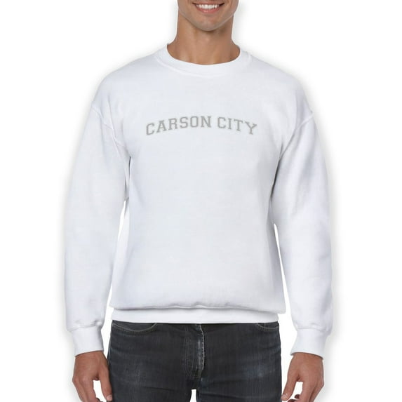 Text, Carson City Men Sweatshirt, Male Medium