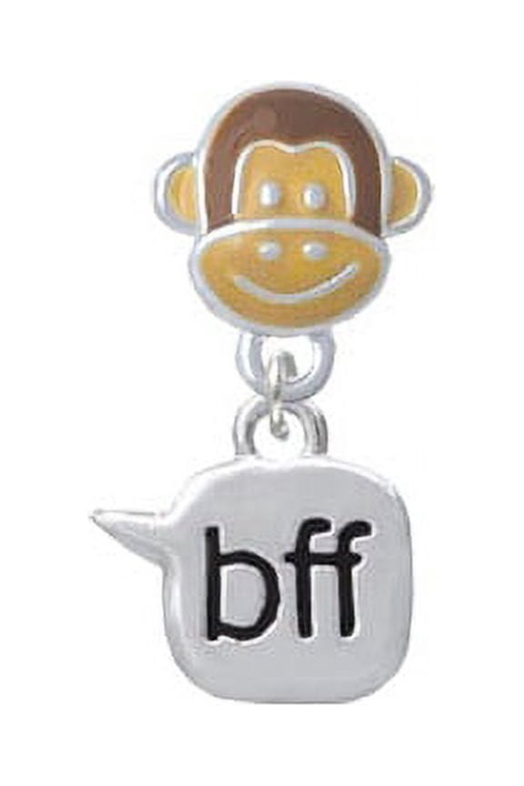 Text Chat - bff - Best Friends Forever - Monkey Face Charm Bead