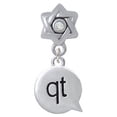 thumbnail image 1 of Text Chat - qt - Cutie - Star of David with Clear Crystal Charm Bead, 1 of 1