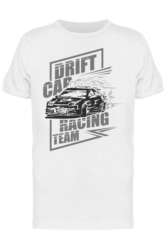 Text: Drift Car Racing Team T-Shirt Men -Image by Shutterstock, Male Medium