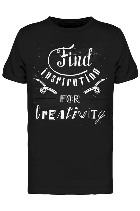 Text: Inspiration For Creativity T-Shirt Men -Image by Shutterstock, Male Large