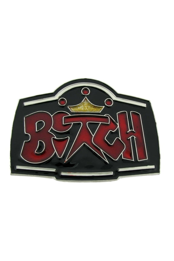 Text Itch Belt Buckle Multicolored Slur