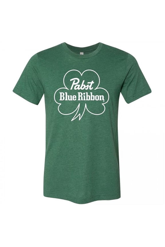 Text Logo with Shamrock Saint Patricks Day T-Shirt - Large