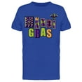 thumbnail image 1 of Text: Mardi Gras W/crown And Hat T-Shirt Men -Image by Shutterstock, Male Medium, 1 of 2
