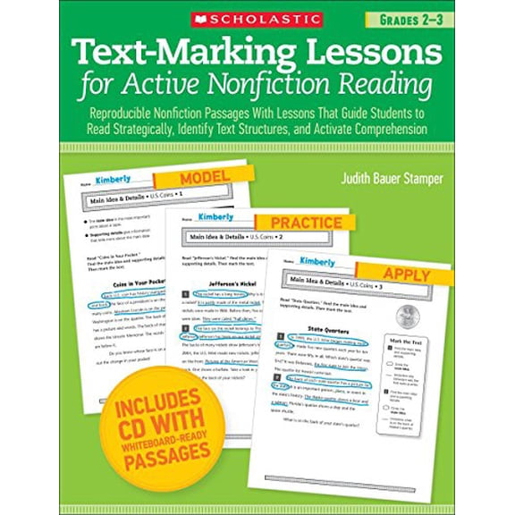 Pre-Owned Text-Marking Lessons for Active Nonfiction Reading (Grades 2-3): Reproducible Nonfiction Passages With Lessons That Guide Students to Read ... Text S... (Paperback) 0545288177 9780545288170