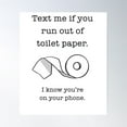 thumbnail image 1 of Text Me Bathroom Print Poster Wall Art, Modern Wall Decor For Living Room Bedroom, 16x24 UNFRAMED, 1 of 3