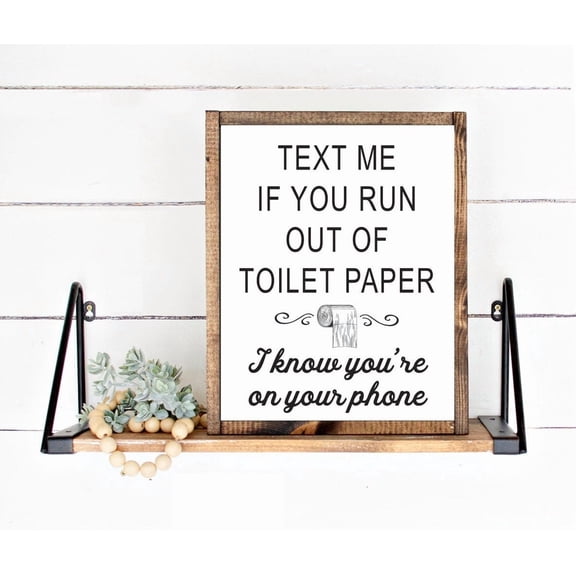 Text Me If You Run Out Of Tet Paper Bathroom Wall Art, Tp Boys Girls Bathroom Decor Home Decor UNFRAMED Poster, Wall Art for Decor, Present, 8x12
