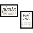 thumbnail image 1 of Text Me If You Run Out of Toilet Paper While Seated by M.Rae WoodFramed in White, 1 of 3