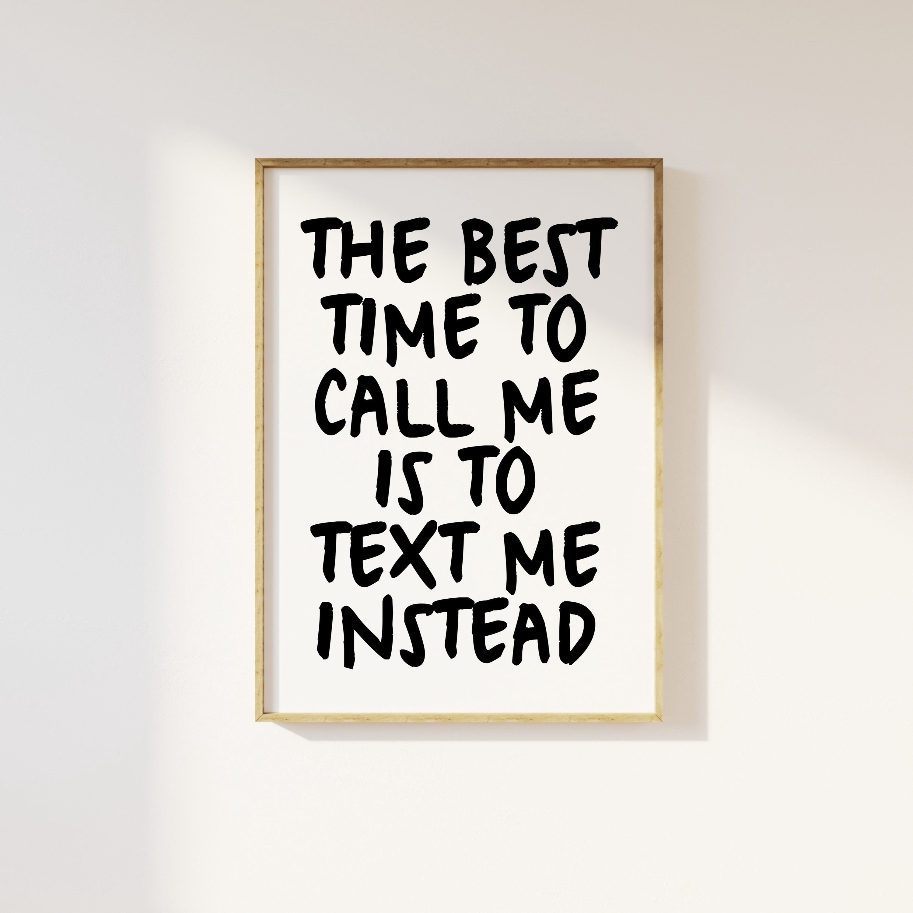 Textart R Text Me Instead Print Typography Art Home Decor Office Wall Art Home ...