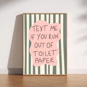 Text Me Toilet Paper Poster, Poster Home Decor, Poster Only