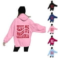 thumbnail image 1 of Text Me When It's Christmas Hoodies for Women Long Sleeve Y2K Graphic Hooded Sweatshirt with Pockets Pullover Tops, 1 of 8