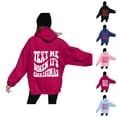 thumbnail image 1 of Text Me When It's Christmas Hoodies for Women Long Sleeve Y2K Graphic Hooded Sweatshirt with Pockets Pullover Tops, 1 of 8