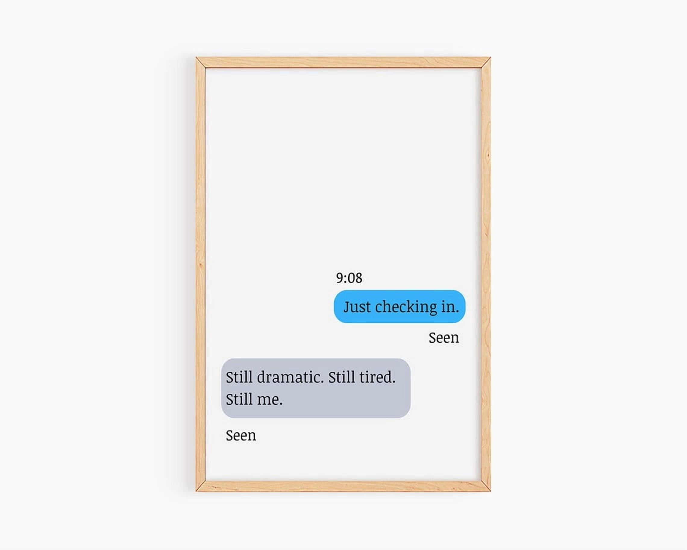 Text Imanges Text Message Wall Art Print, Gen Z Dorm Decor - Walmart.com