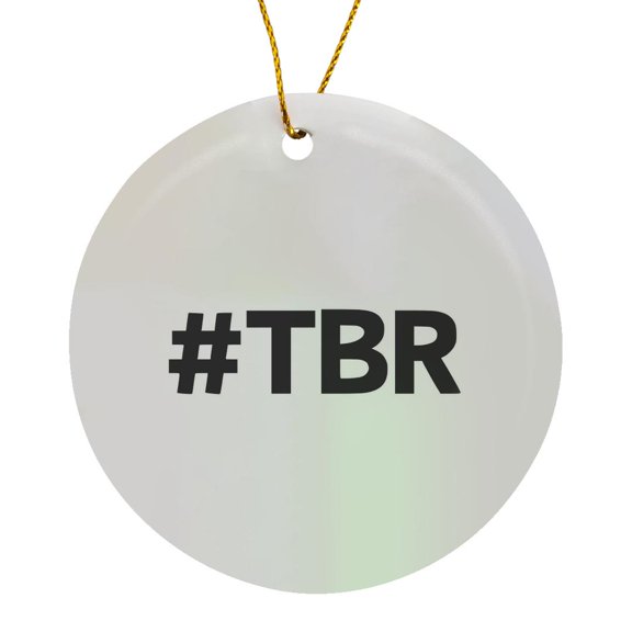 3drose, Text of Hashtag Tbr, Circle Porcelain Ornament
