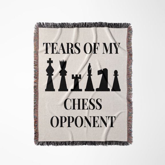 Text Of Tears Of My Chess Opponent, Woven Blanket