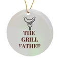thumbnail image 1 of 3drose, Text of the Grill Father, Circle Porcelain Ornament, 1 of 7