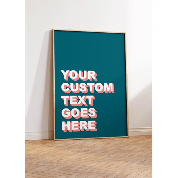 Text Poster Create Your Own Wall Art Your Text Or Quote Here Typography Poster , Poster Print Only