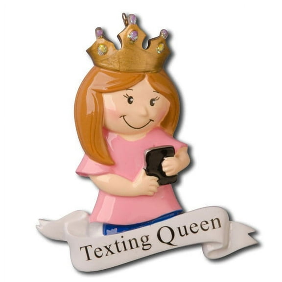 Text Queen Girl Personalized Christmas Ornament DO-IT-YOURSELF