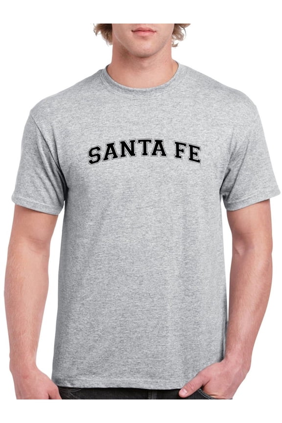 Text Santa Fe Men T-Shirt, Male Medium