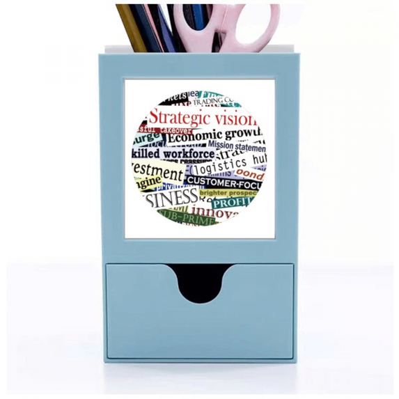 Text Title Veins Pattern Background Desk Supplies Organizer Pen Holder Card