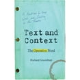 thumbnail image 1 of Text and Context: The Operative Word, (Paperback), 1 of 1