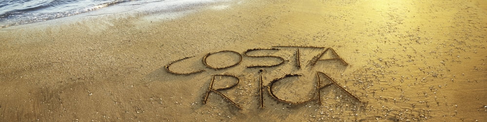 Text on sand on the beach Liberia Guanacaste Costa Rica Canvas Art - Panoramic Images (36 x 12)