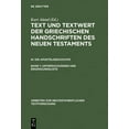 thumbnail image 1 of Text und Textwert der griechischen Handschriften des Neuen Testaments, Band 1, Untersuchungen und ErgÃ¤nzungsliste, (Hardcover), 1 of 1