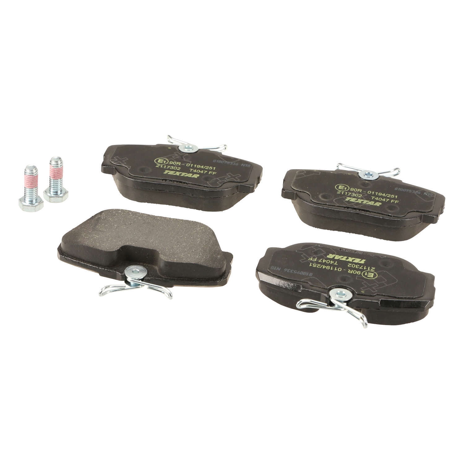 Textar OE Formulated Brake Pad Set, w/ Shims Fits select 19841993 BMW