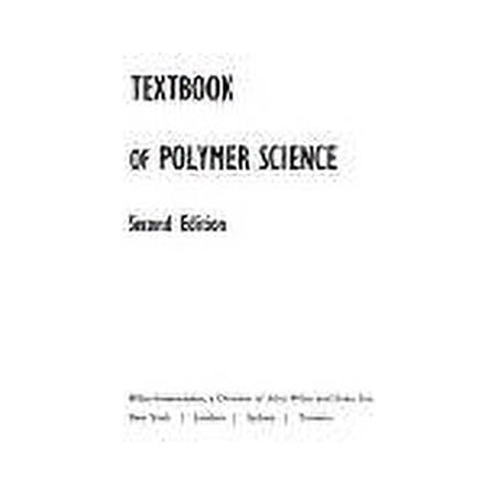 Pre-Owned Textbook of Polymer Science (Hardcover) 0471072966 9780471072966