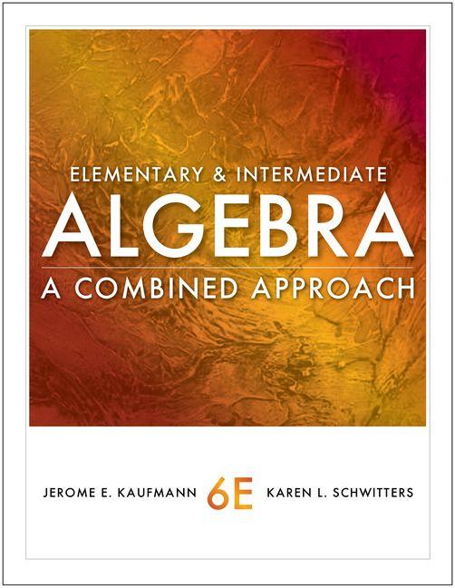 Elementary　A　Cengage　Approach　with　Textbooks　and　Combined　Youbook:　Algebra　Available　Intermediate　(Hardcover)　(Edition　6)