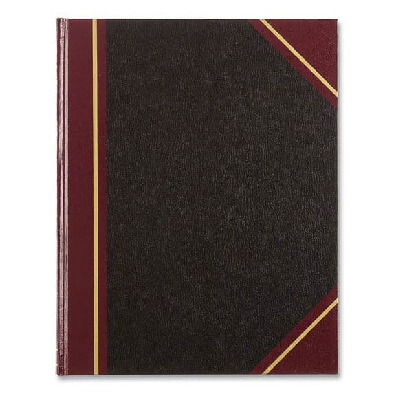 Texthide Eye-Ease Record Book, Black/burgundy/gold Cover, 10.38 X 8.38 Sheets, 150 Sheets/book | Bundle of 2 Each