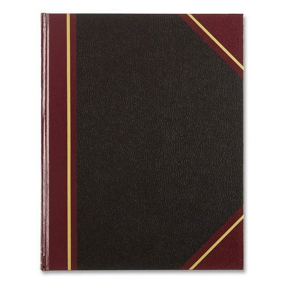Texthide Eye-Ease Record Book, Black/burgundy/gold Cover, 10.38 X 8.38 Sheets, 150 Sheets/book | Bundle of 2 Each