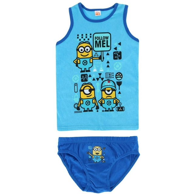 Textiel Trade Boy's Minions Tank and Briefs Underwear Set