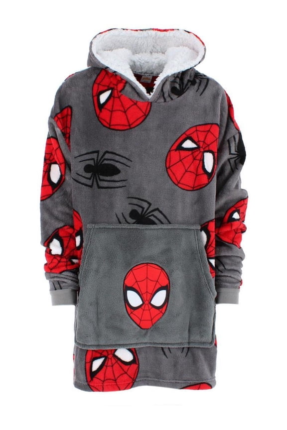 Boy's Spiderman Plush Pullover Hoodie Blanket