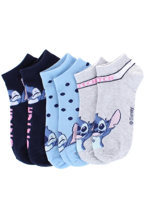 Disney Lilo & Stitch Sneaker Socks (3 Pair) (Women)