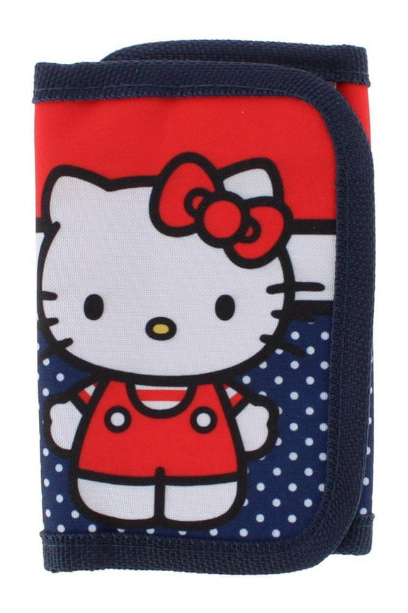 Girl's Hello Kitty Americana Hook & Loop Closure Tri Fold Wallet