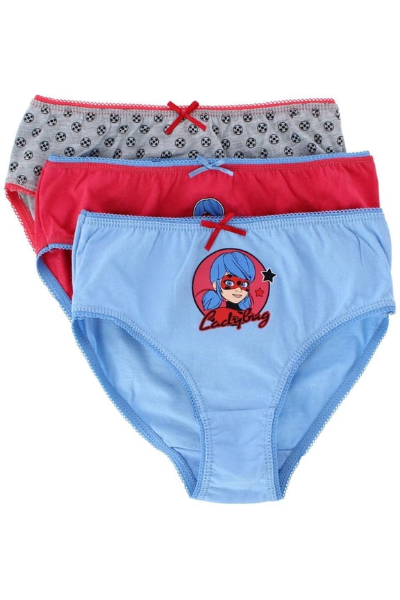 Girl's Miraculous Ladybug Briefs (3 Pack)