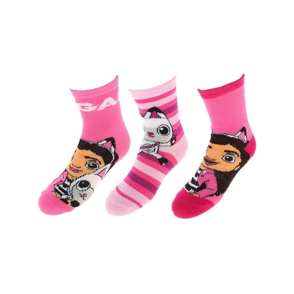 Textiel Trade Girl's Nickelodeon Gabby's Dollhouse Novelty Socks (3 Pack)