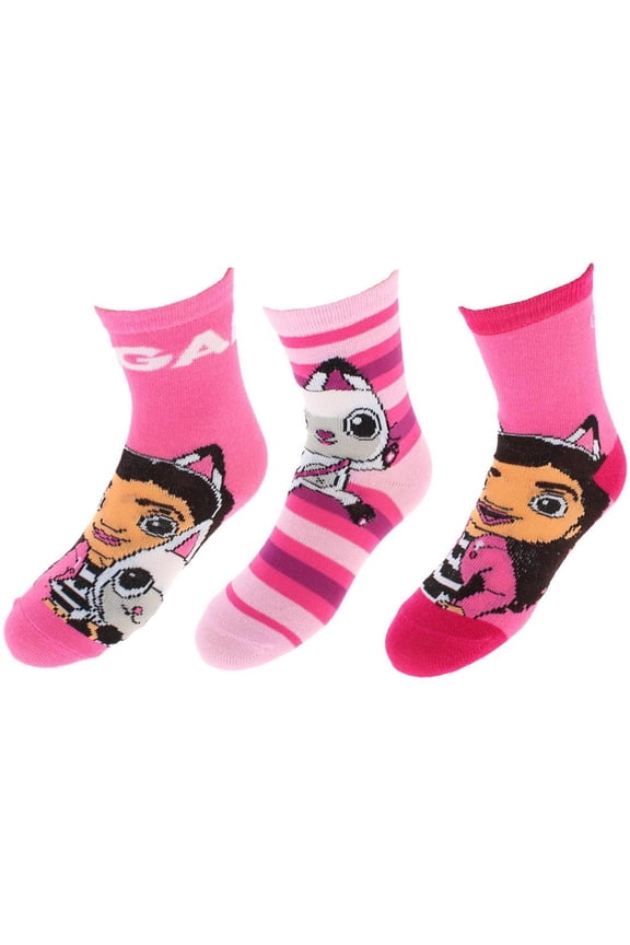Girl's Nickelodeon Gabby's Dollhouse Novelty Socks (3 Pack)