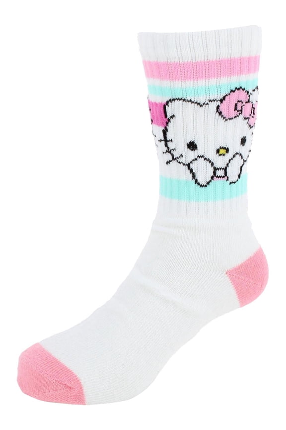 Girl's Sanrio Hello Kitty Ribbed Athletic Socks (2 Pair)