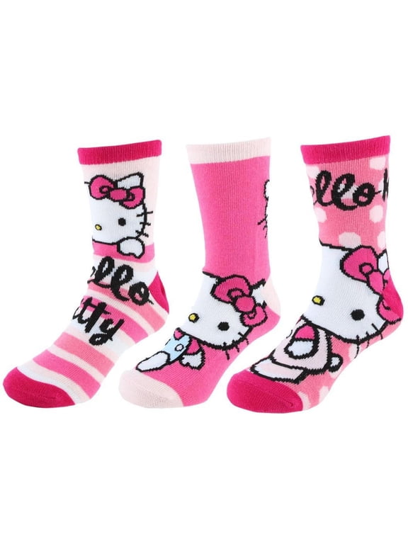 Girls' Sanrio Hello Kitty Novelty Socks (3 Pairs)