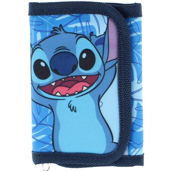 Textiel Trade Kid's Disney Lilo & Stitch Hawiian Hook & Loop Tri Fold Wallet