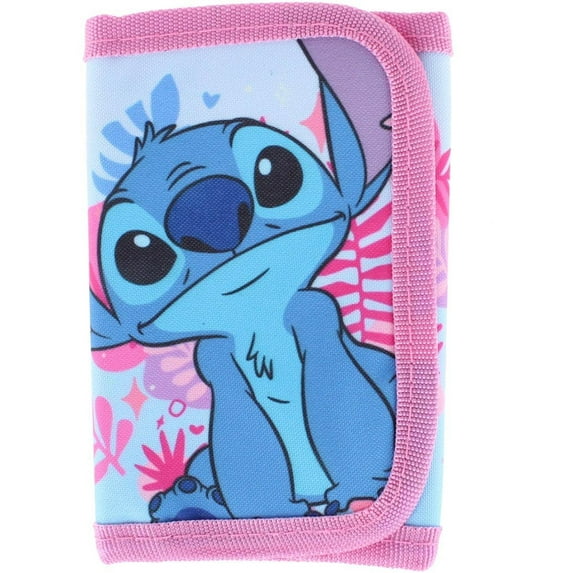 Textiel Trade Kid's Disney Lilo & Stitch Hawiian Hook & Loop Tri Fold Wallet