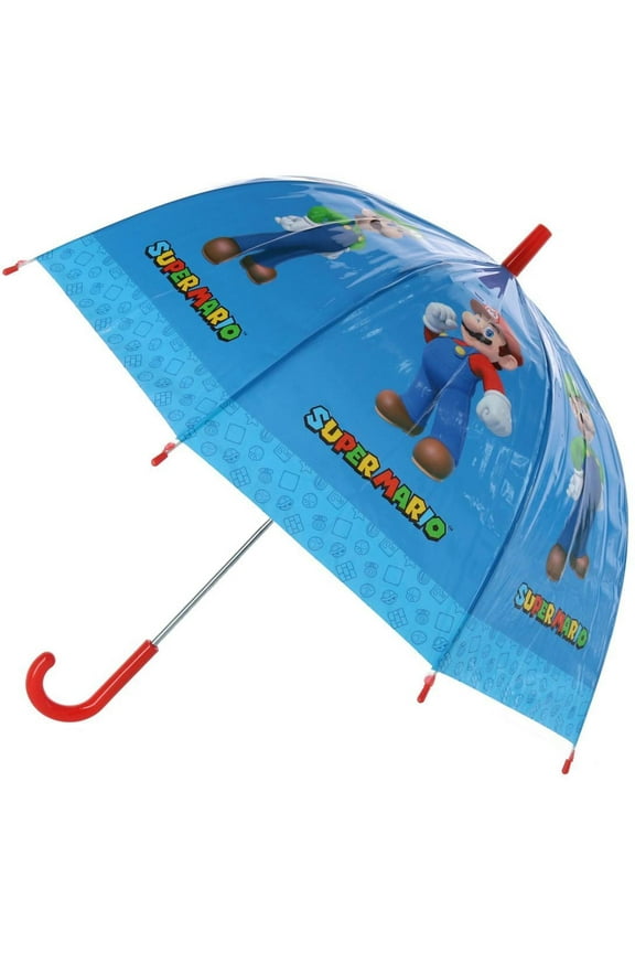 Kids' Super Mario and Luigi Stick Umbrella