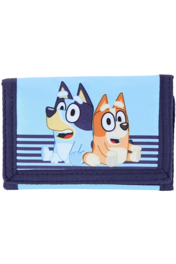 Nickelodeon's Kid's Bluey & Bingo Hoo & Loop Tri-Fold Wallet