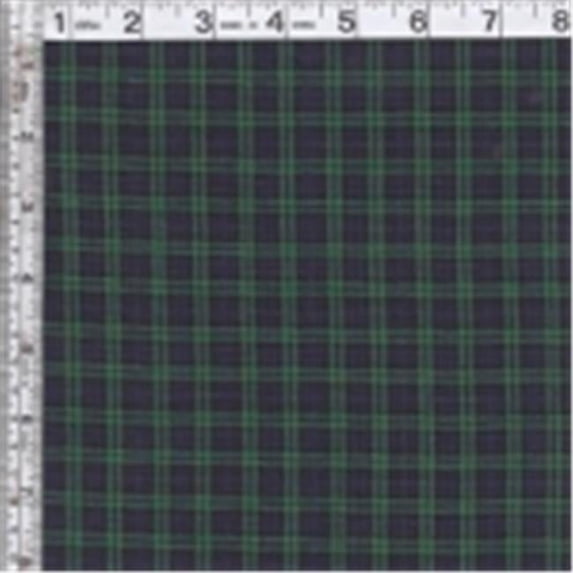Textile Creations 01 44 in. Classic Yarn-Dyed Tartans Plaid Blackwatch Fabric - Blue & Green